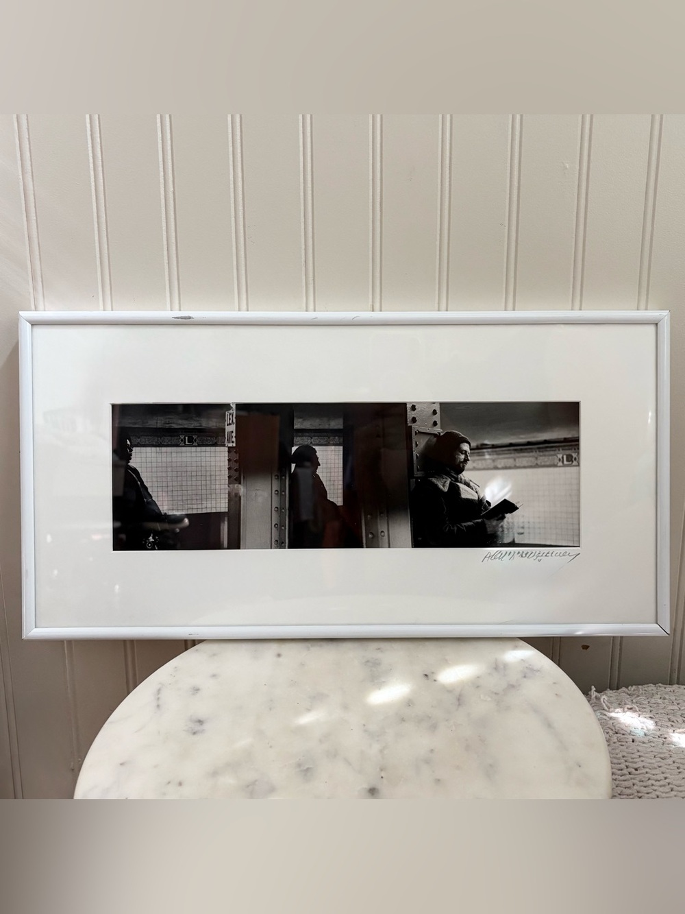 Alen MacWeeney New York Subway 1977 Signed & Framed Photograph Art Collectible